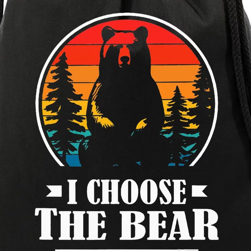 I Choose The Bear Drawstring Bag