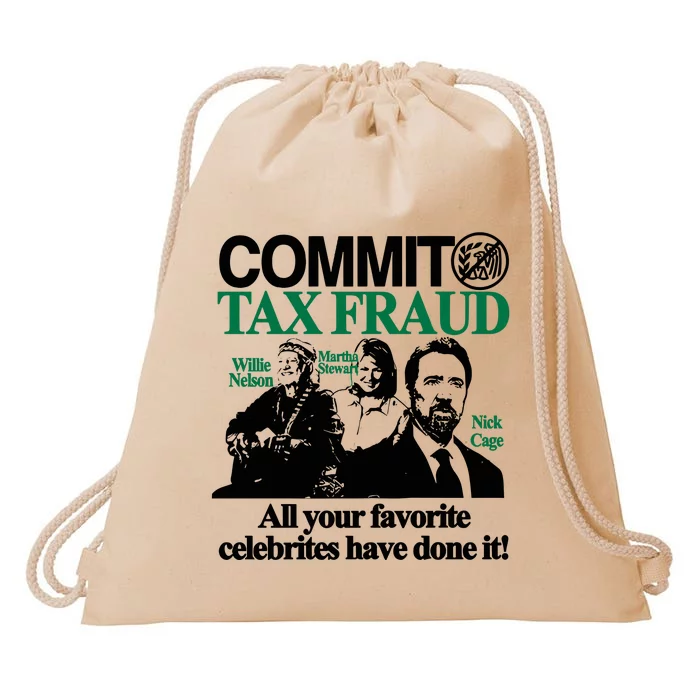 Itisbarelylegl Commit Tax Fraud Martha Stewart Nick Cage All Your Drawstring Bag