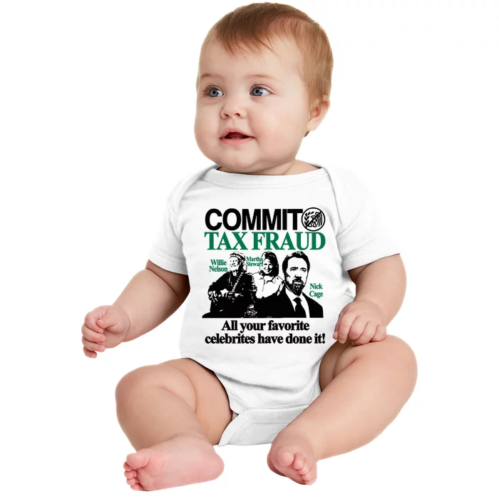 Itisbarelylegl Commit Tax Fraud Martha Stewart Nick Cage All Your Baby Bodysuit