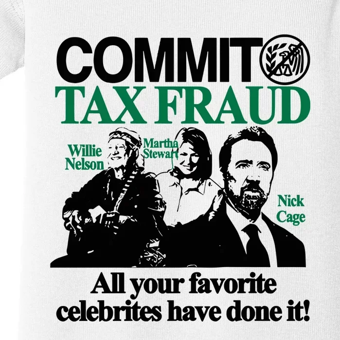 Itisbarelylegl Commit Tax Fraud Martha Stewart Nick Cage All Your Baby Bodysuit