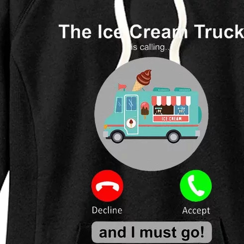 Ice Cream Truck Funny Ice Cream Truck Lover Gift Women's Fleece Hoodie