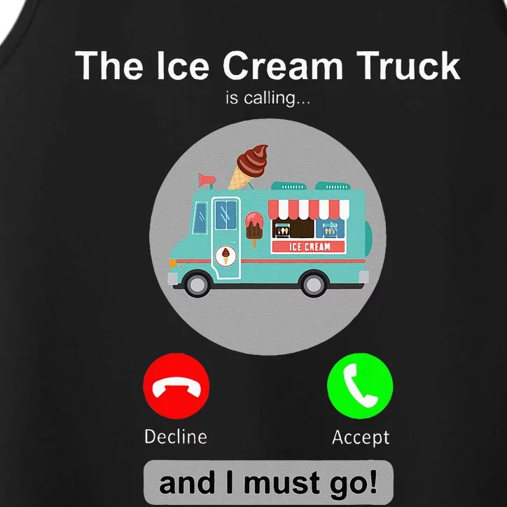 Ice Cream Truck Funny Ice Cream Truck Lover Gift Performance Tank