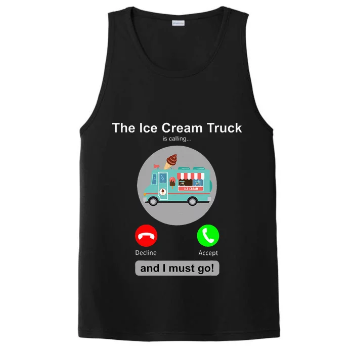 Ice Cream Truck Funny Ice Cream Truck Lover Gift Performance Tank