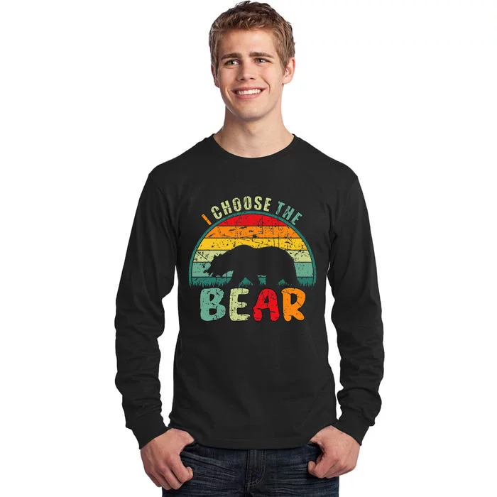 I Choose The Bear Tall Long Sleeve T-Shirt