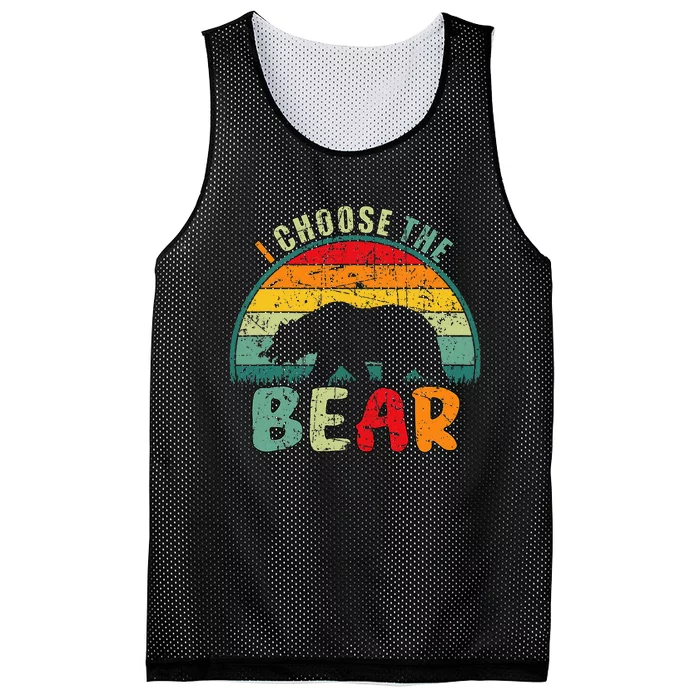 I Choose The Bear Mesh Reversible Basketball Jersey Tank