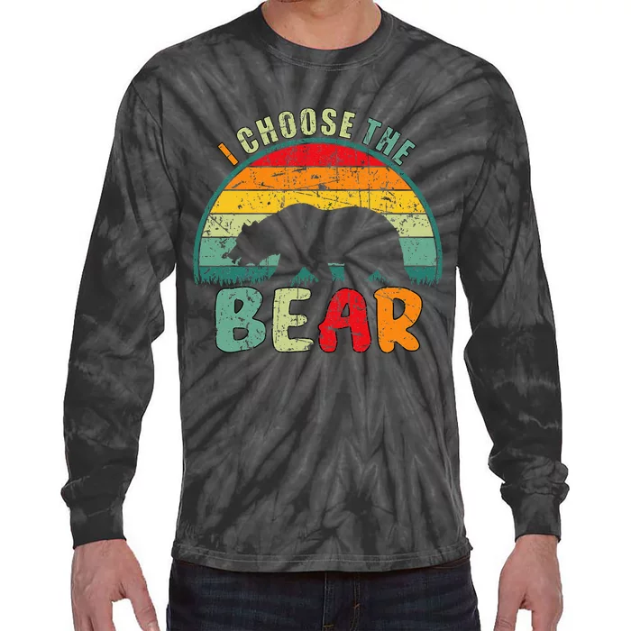 I Choose The Bear Tie-Dye Long Sleeve Shirt