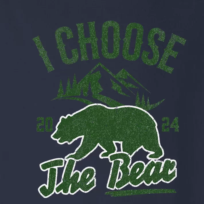 I Choose The Bear 2024 Toddler Long Sleeve Shirt