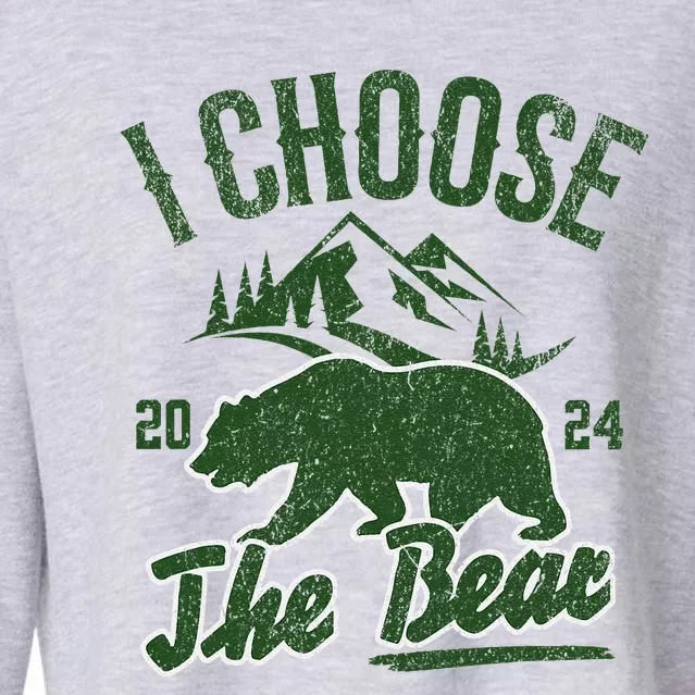 I Choose The Bear 2024 Cropped Pullover Crew