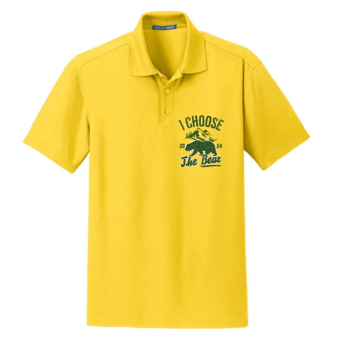 I Choose The Bear 2024 Dry Zone Grid Performance Polo