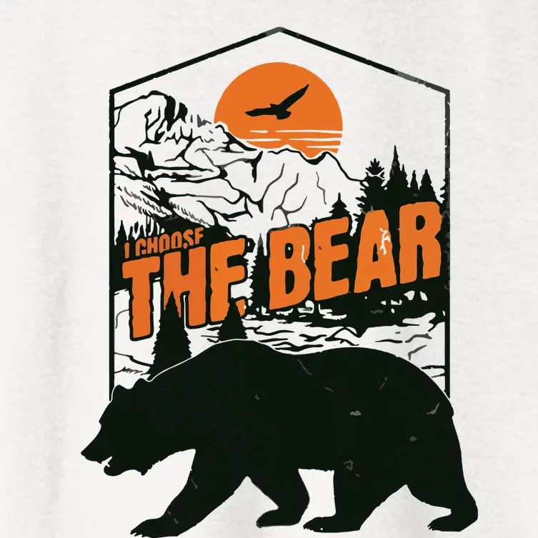 I Choose The Bear Women's Crop Top Tee