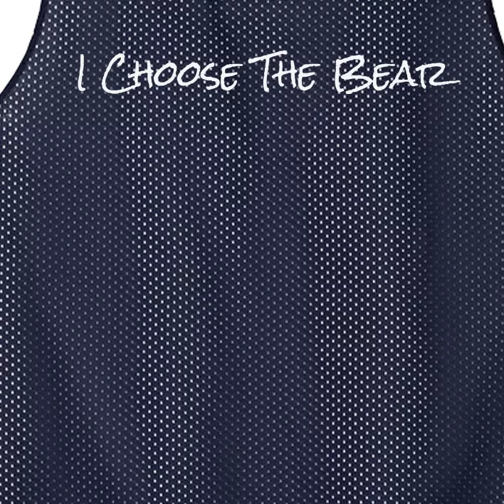 I Choose The Bear Gift Mesh Reversible Basketball Jersey Tank