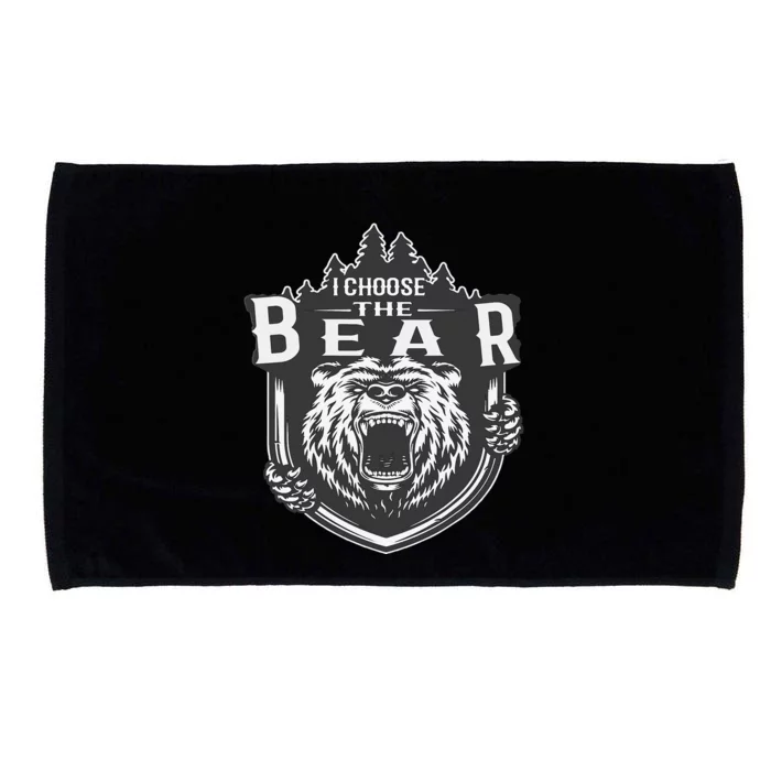 I Choose The Bear In The Woods Microfiber Hand Towel