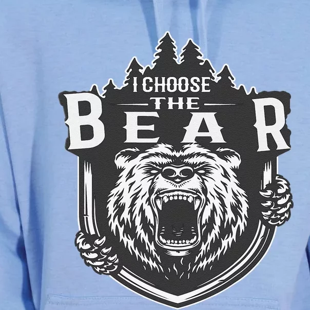 I Choose The Bear In The Woods Unisex Surf Hoodie