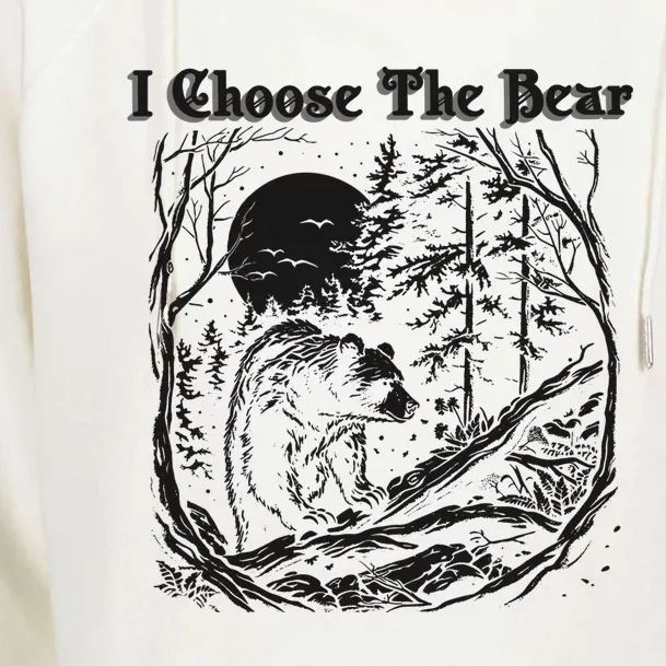 I Choose The Bear Female Empowerment Womens Funnel Neck Pullover Hood