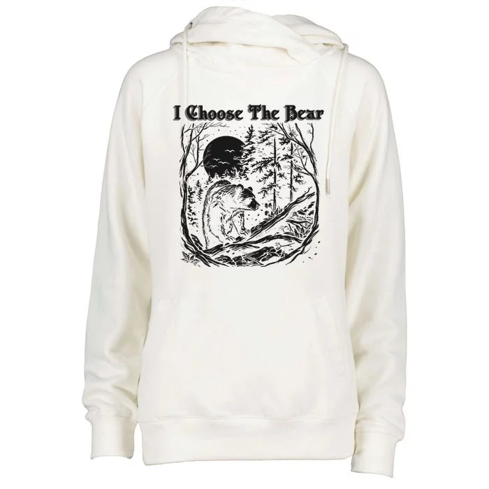 I Choose The Bear Female Empowerment Womens Funnel Neck Pullover Hood