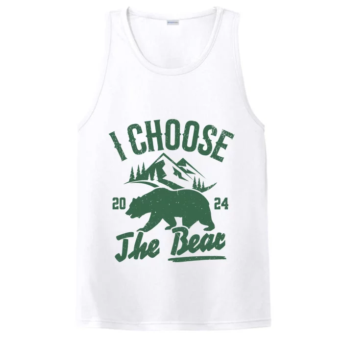 I Choose The Bear Feminist Funny Feminist Performance Tank