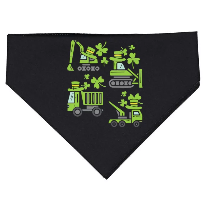 Irish Construction Truck Crane St Patricks Day USA-Made Doggie Bandana