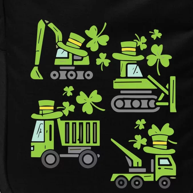 Irish Construction Truck Crane St Patricks Day Impact Tech Backpack