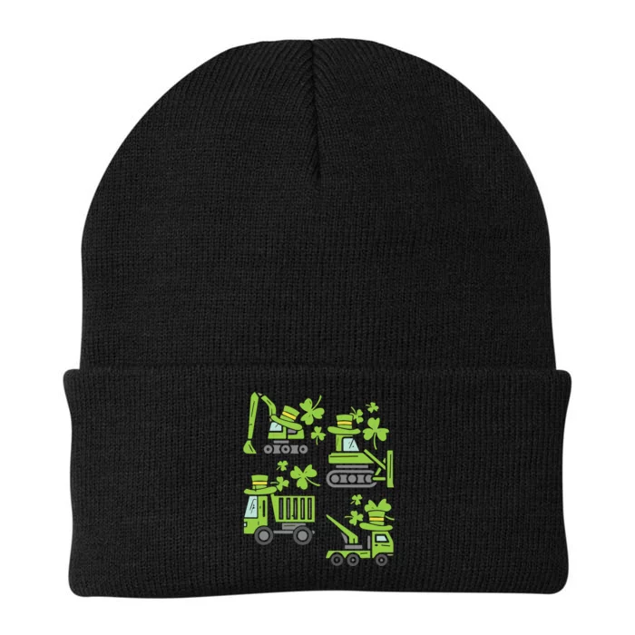 Irish Construction Truck Crane St Patricks Day Knit Cap Winter Beanie