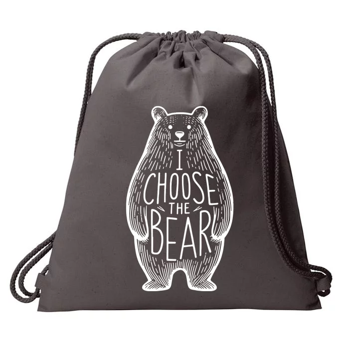 I Choose The Bear Team Bear Drawstring Bag