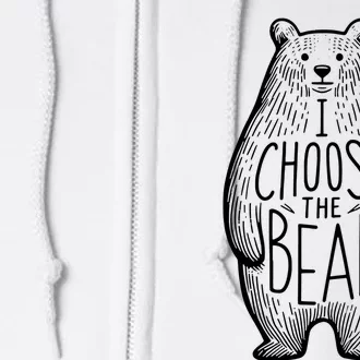 I Choose The Bear Team Bear Full Zip Hoodie