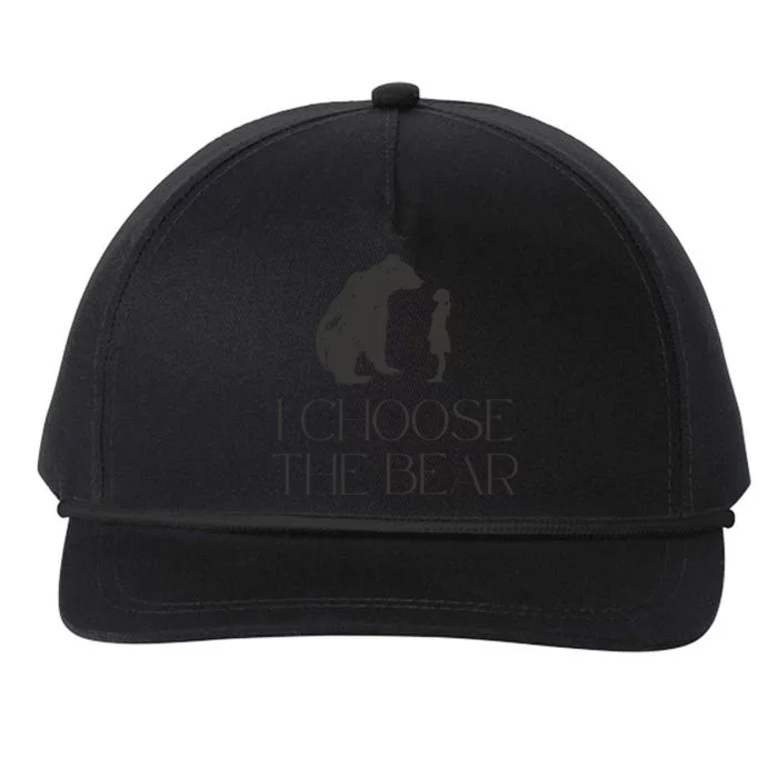 I Choose The Bear Women Empowerment Snapback Five-Panel Rope Hat