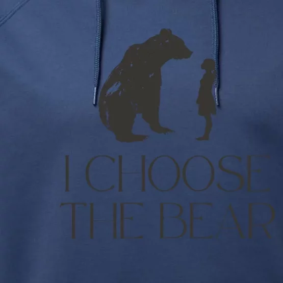 I Choose The Bear Women Empowerment Performance Fleece Hoodie