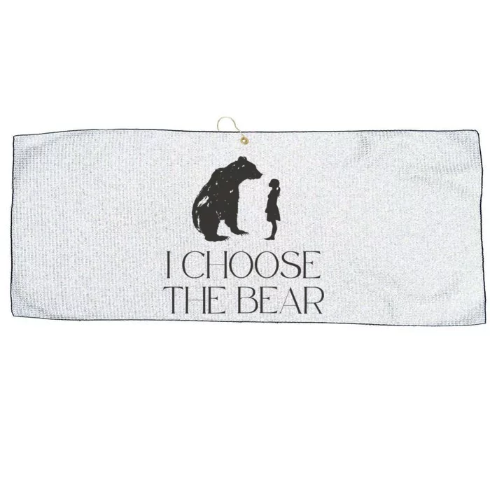 I Choose The Bear Women Empowerment Large Microfiber Waffle Golf Towel