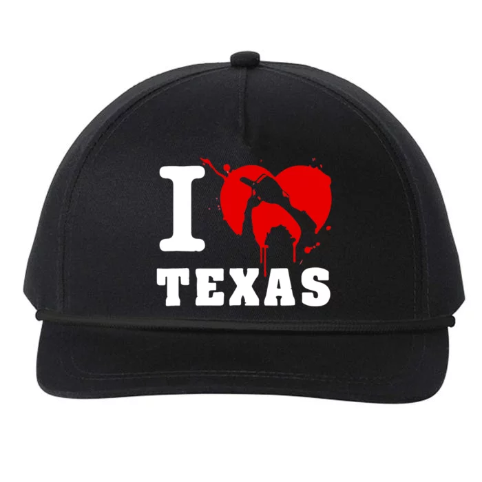 I Chainsaw Texas Funny Chainsaw Heart Snapback Five-Panel Rope Hat