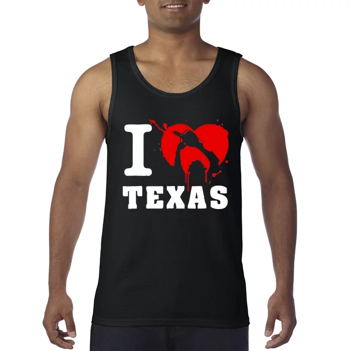 I Chainsaw Texas Funny Chainsaw Heart Tank Top