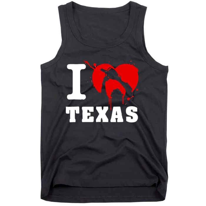 I Chainsaw Texas Funny Chainsaw Heart Tank Top