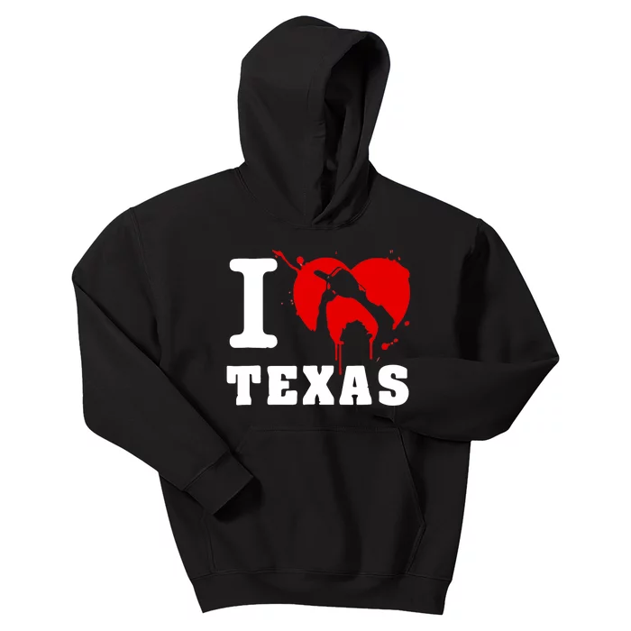 I Chainsaw Texas Funny Chainsaw Heart Kids Hoodie