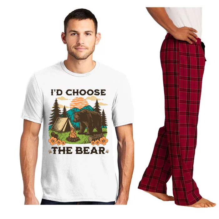 Id Choose The Bear Tik Tok Trend Pajama Set