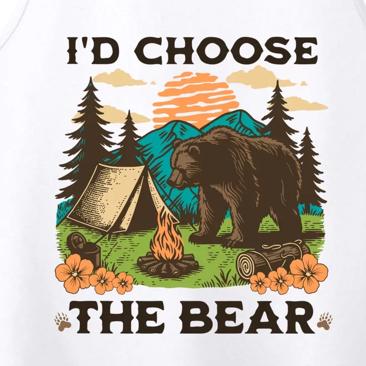 Id Choose The Bear Tik Tok Trend Performance Tank