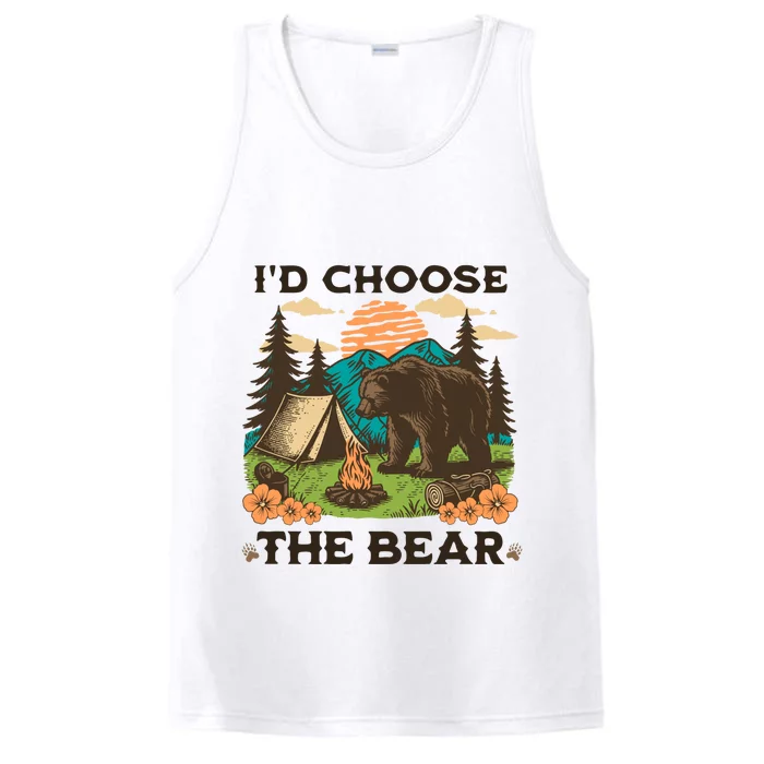 Id Choose The Bear Tik Tok Trend Performance Tank