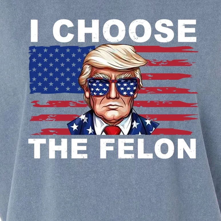 I Choose The Felon Pro Donald Trump Garment-Dyed Women's Muscle Tee