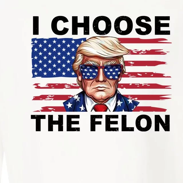 I Choose The Felon Pro Donald Trump Cropped Pullover Crew