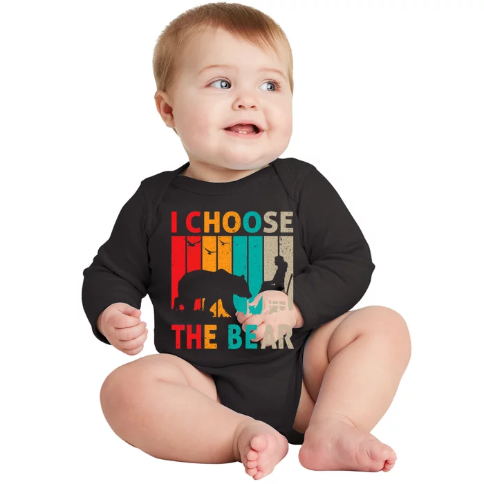 I Choose The Bear Baby Long Sleeve Bodysuit