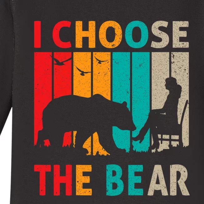 I Choose The Bear Baby Long Sleeve Bodysuit