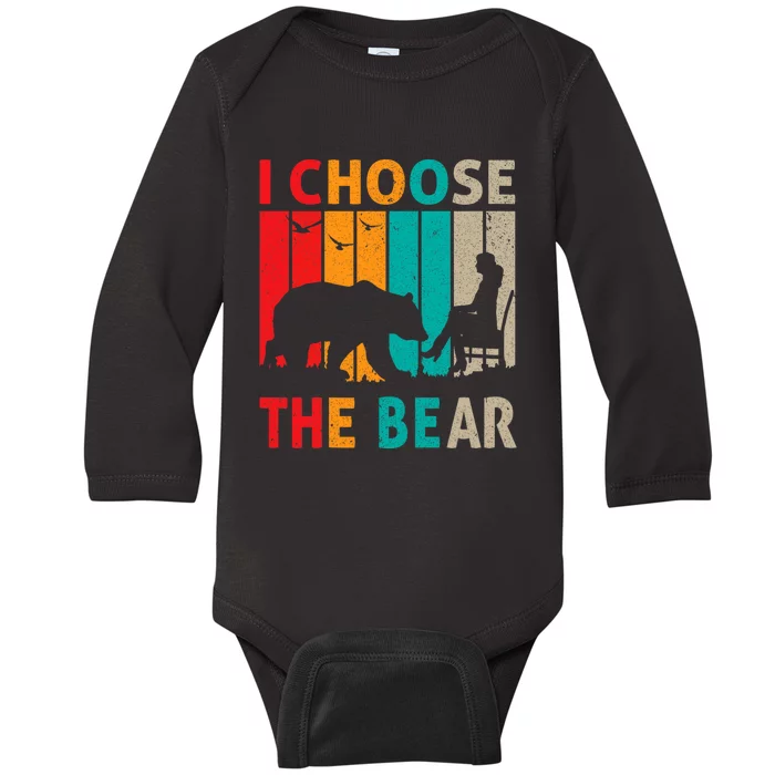 I Choose The Bear Baby Long Sleeve Bodysuit