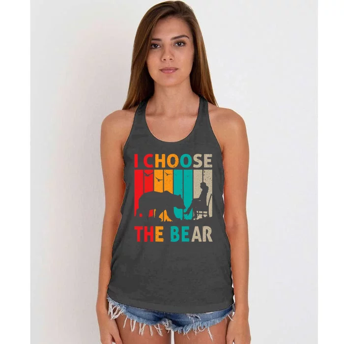 I Choose The Bear Women's Knotted Racerback Tank