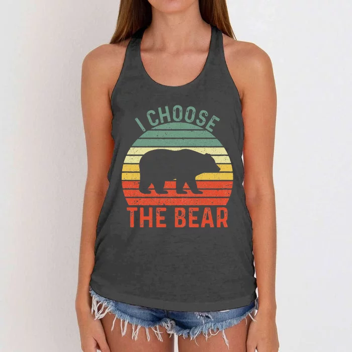 I Choose The Bear Women's Knotted Racerback Tank