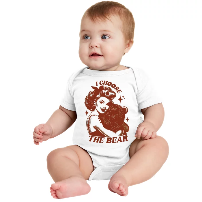 I Choose The Bear Team Bear Baby Bodysuit