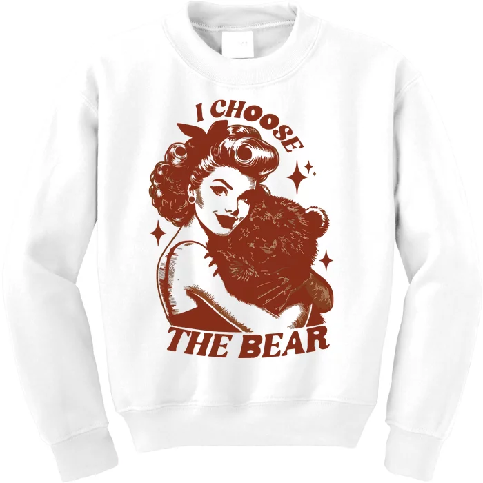 I Choose The Bear Team Bear Kids Sweatshirt