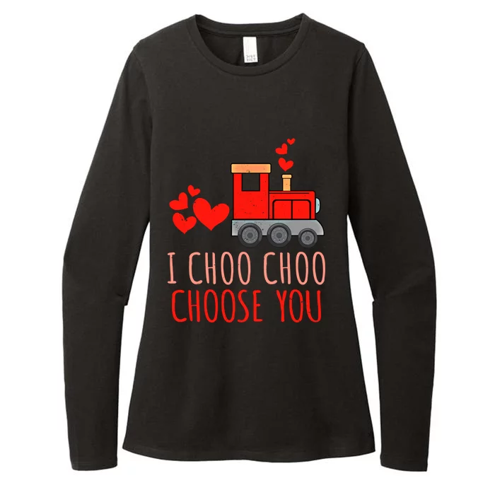 I Choo Train Lover Choo Choose You Valentine Gift Womens CVC Long Sleeve Shirt