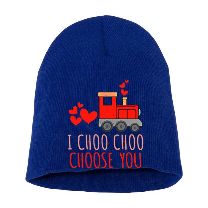 I Choo Train Lover Choo Choose You Valentine Gift Short Acrylic Beanie