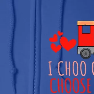 I Choo Train Lover Choo Choose You Valentine Gift Full Zip Hoodie