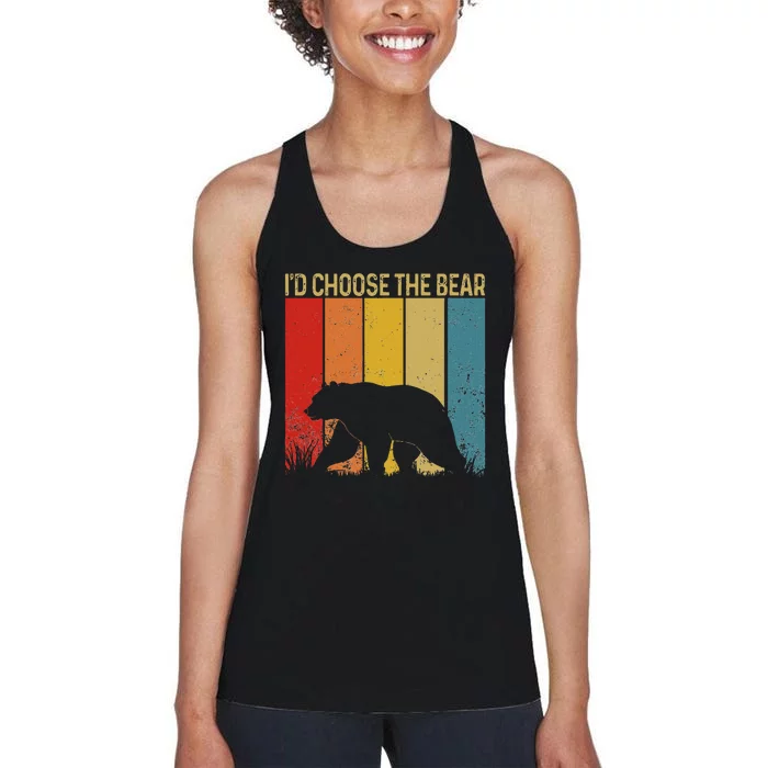 Id Choose The Bear Women's Racerback Tank