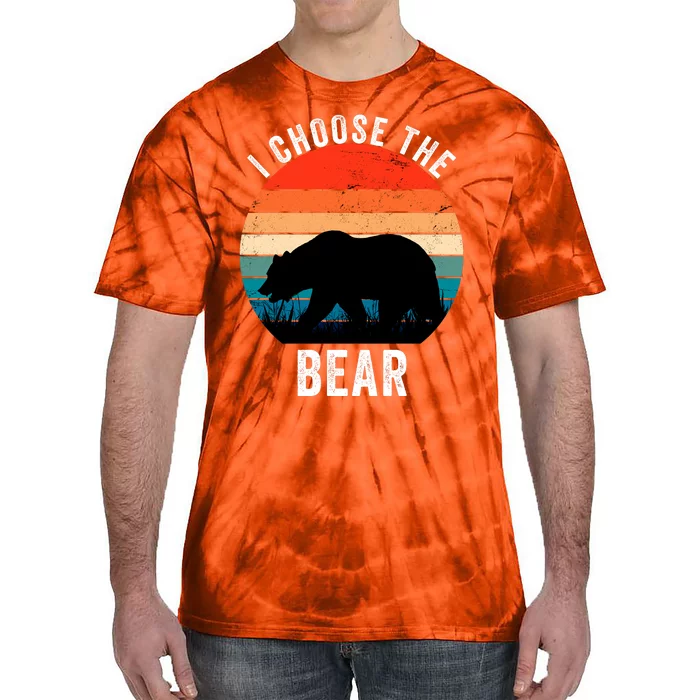 I Choose The Bear Women Overwhelmingly Choose The Bear Trendy Outfit Tie-Dye T-Shirt