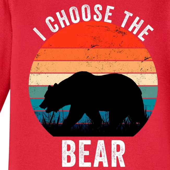 I Choose The Bear Women Overwhelmingly Choose The Bear Trendy Outfit Baby Long Sleeve Bodysuit